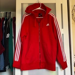 Men’s adidas red zip up